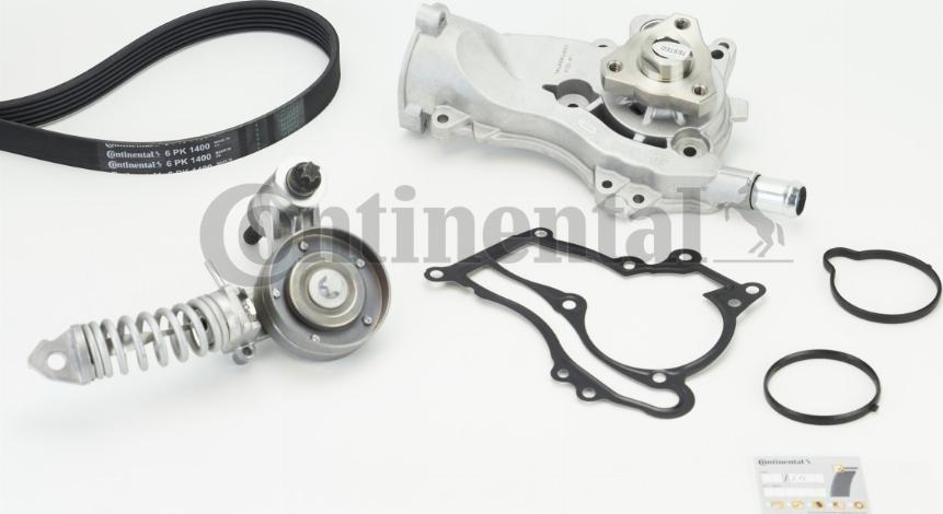 CONTINENTAL 6PK1400WP1 - Pompa acqua + Kit cinghia Poly V www.autoricambi360.it