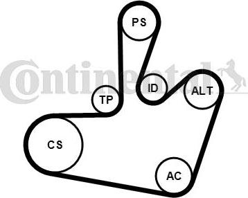CONTINENTAL 6PK1548K1 - Kit Cinghie Poly-V www.autoricambi360.it