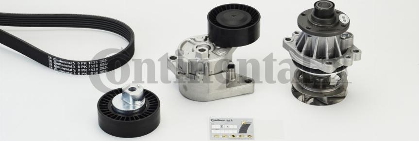 Continental 6PK1538WP1 - Pompa acqua + Kit cinghia Poly V www.autoricambi360.it