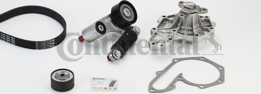 CONTINENTAL 6PK1642WP1 - Pompa acqua + Kit cinghia Poly V www.autoricambi360.it
