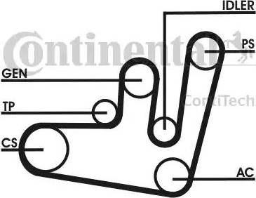 CONTINENTAL 6PK1660D1 - Kit Cinghie Poly-V www.autoricambi360.it