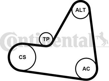 CONTINENTAL 6PK1680K1 - Kit Cinghie Poly-V www.autoricambi360.it