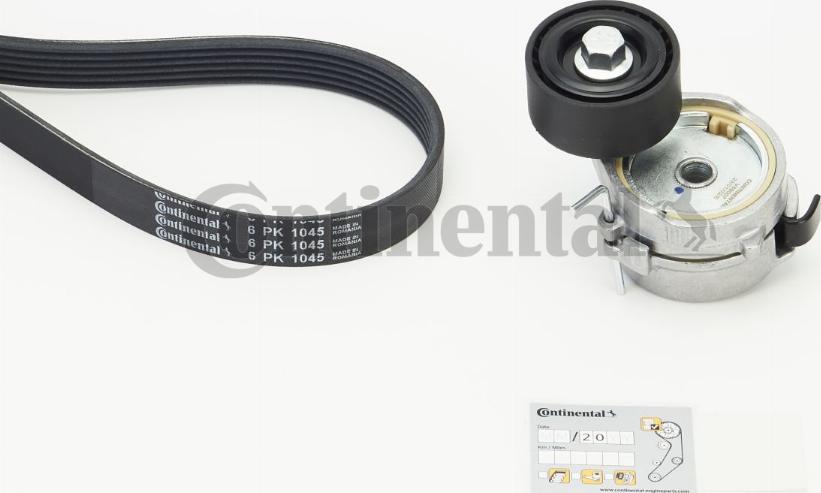 CONTINENTAL 6PK1045K4 - Kit Cinghie Poly-V www.autoricambi360.it