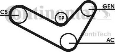 CONTINENTAL 6PK1050D2 - Kit Cinghie Poly-V www.autoricambi360.it