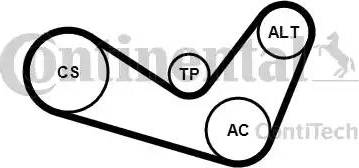 CONTINENTAL 6PK1050K2 - Kit Cinghie Poly-V www.autoricambi360.it