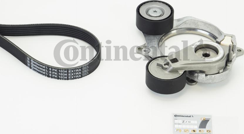 CONTINENTAL 6PK1034 EXTRA K1 - Kit Cinghie Poly-V www.autoricambi360.it