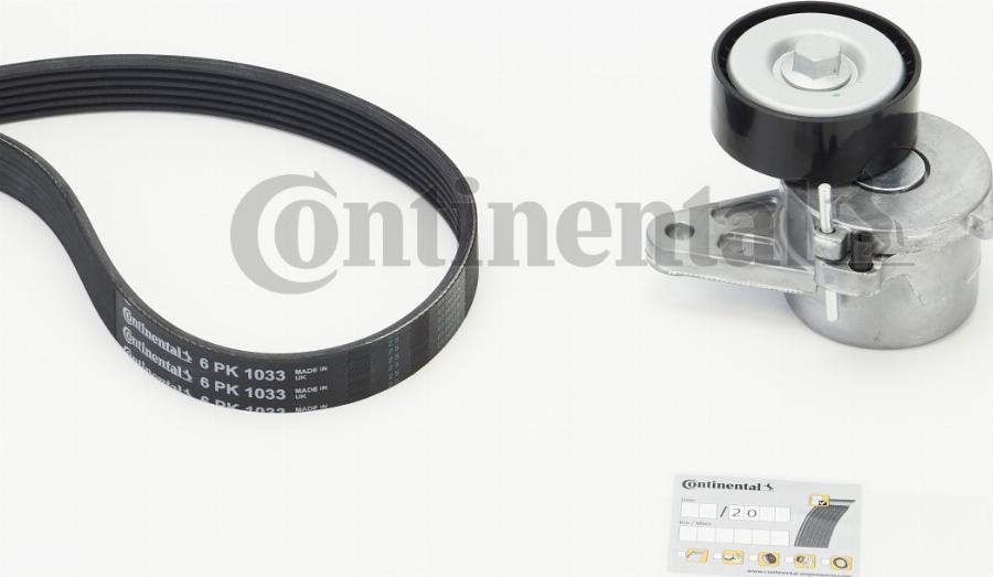 Continental 6PK1033K1 - Kit Cinghie Poly-V www.autoricambi360.it
