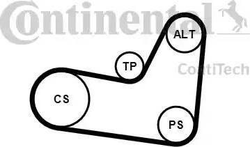 Continental 6PK1070K2 - Kit Cinghie Poly-V www.autoricambi360.it