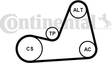 Continental 6PK1100K1 - Kit Cinghie Poly-V www.autoricambi360.it