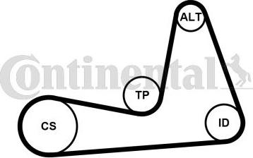 CONTINENTAL 6PK1130K1 - Kit Cinghie Poly-V www.autoricambi360.it