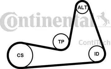CONTINENTAL 6PK1130K1 - Kit Cinghie Poly-V www.autoricambi360.it