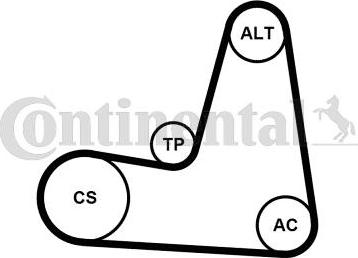 CONTINENTAL 6PK1130K2 - Kit Cinghie Poly-V www.autoricambi360.it