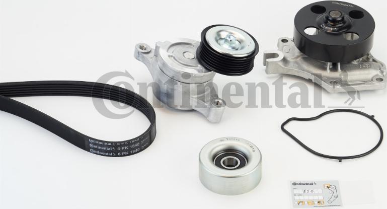 Continental 6PK1840WP1 - Pompa acqua + Kit cinghia Poly V www.autoricambi360.it