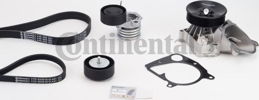 Continental 6PK1836WP1 - Pompa acqua + Kit cinghia Poly V www.autoricambi360.it