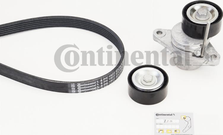 CONTINENTAL 6PK1822 EXTRA K1 - Kit Cinghie Poly-V www.autoricambi360.it