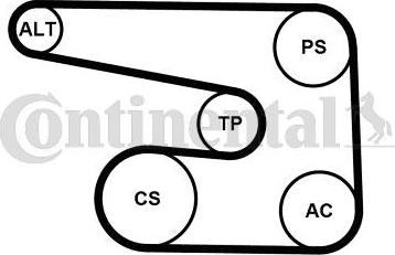 CONTINENTAL 6PK1873K5 - Kit Cinghie Poly-V www.autoricambi360.it