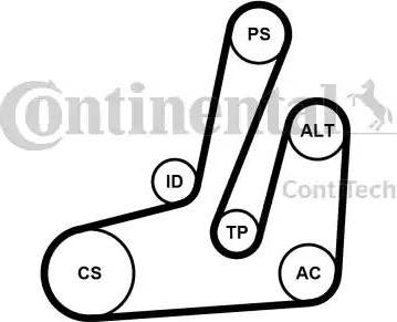 CONTINENTAL 6PK1390K1 - Kit Cinghie Poly-V www.autoricambi360.it