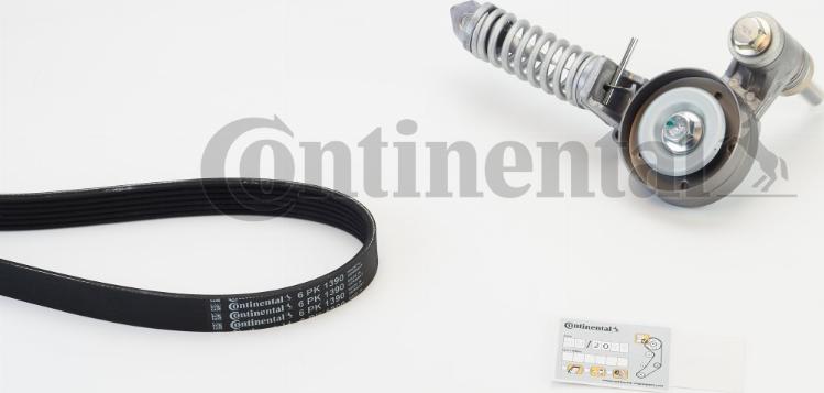CONTINENTAL 6PK1390K2 - Kit Cinghie Poly-V www.autoricambi360.it