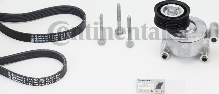 CONTINENTAL 6PK1306K3 - Kit Cinghie Poly-V www.autoricambi360.it