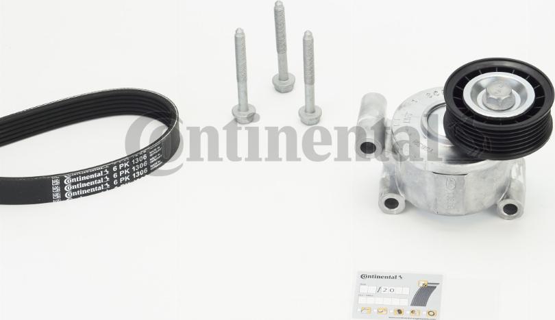 CONTINENTAL 6PK1306K2 - Kit Cinghie Poly-V www.autoricambi360.it