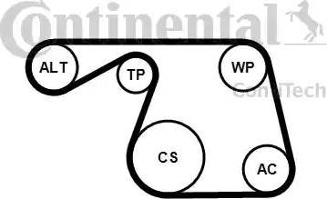 CONTINENTAL 6PK1310K1 - Kit Cinghie Poly-V www.autoricambi360.it