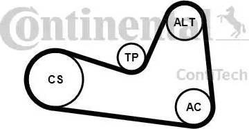Continental 6PK1200K1 - Kit Cinghie Poly-V www.autoricambi360.it