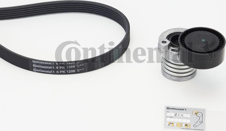 CONTINENTAL 6PK1200K3 - Kit Cinghie Poly-V www.autoricambi360.it