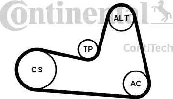 CONTINENTAL 6PK1200K2 - Kit Cinghie Poly-V www.autoricambi360.it