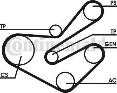 Continental 6PK1740D1 - Kit Cinghie Poly-V www.autoricambi360.it