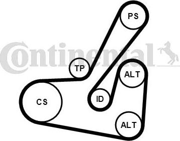 Continental 6PK1740K2 - Kit Cinghie Poly-V www.autoricambi360.it