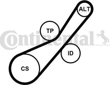 CONTINENTAL 6PK800K2 - Kit Cinghie Poly-V www.autoricambi360.it