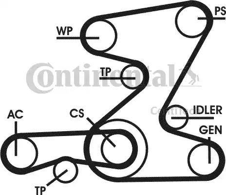 CONTINENTAL 6PK2090D1 - Kit Cinghie Poly-V www.autoricambi360.it