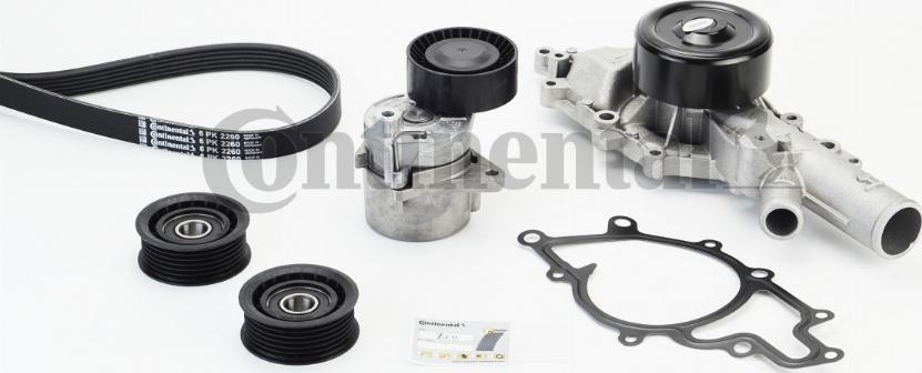 CONTINENTAL 6PK2260WP3 - Pompa acqua + Kit cinghia Poly V www.autoricambi360.it