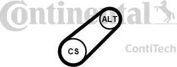 Continental 6PK701 ELAST T1 - Kit Cinghie Poly-V www.autoricambi360.it