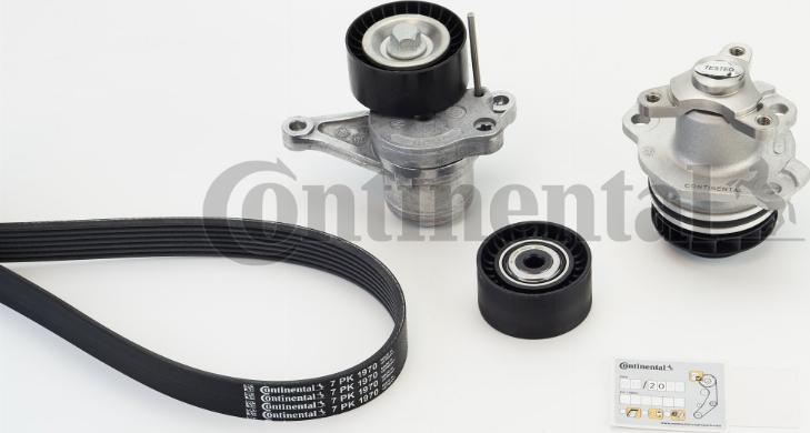 Continental 7PK1970WP1 - Pompa acqua + Kit cinghia Poly V www.autoricambi360.it