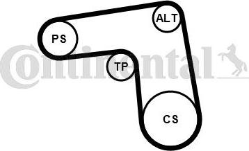 CONTINENTAL 7PK1076K1 - Kit Cinghie Poly-V www.autoricambi360.it