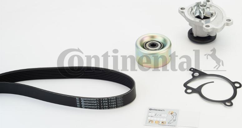 Continental 7PK1165WP1 - Pompa acqua + Kit cinghia Poly V www.autoricambi360.it