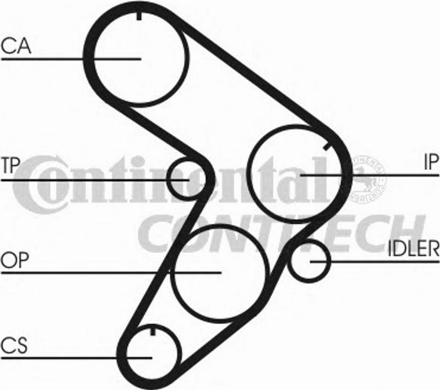 CONTINENTAL CT544 - Cinghia dentata www.autoricambi360.it