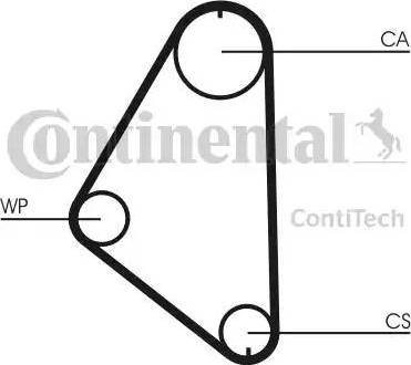 CONTINENTAL CT558WP1 - Pompa acqua + Kit cinghie dentate www.autoricambi360.it