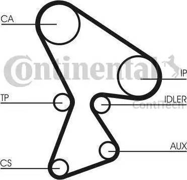 Continental CT522K4 - Kit cinghie dentate www.autoricambi360.it