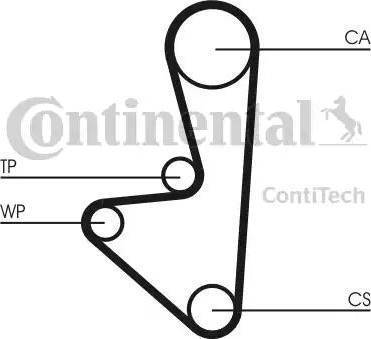 CONTINENTAL CT607 - Cinghia dentata www.autoricambi360.it