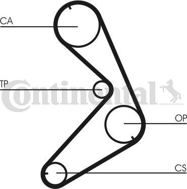CONTINENTAL CT676 - Cinghia dentata www.autoricambi360.it