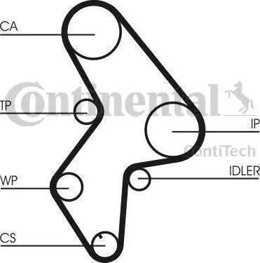 CONTINENTAL CT1031K1 - Kit cinghie dentate www.autoricambi360.it