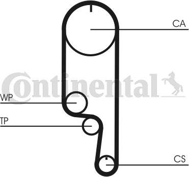 CONTINENTAL CT1008K2 - Kit cinghie dentate www.autoricambi360.it