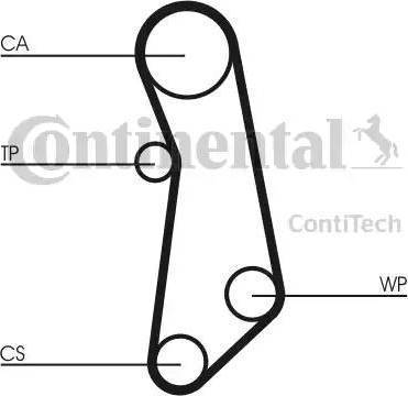 CONTINENTAL CT1115 - Cinghia dentata www.autoricambi360.it