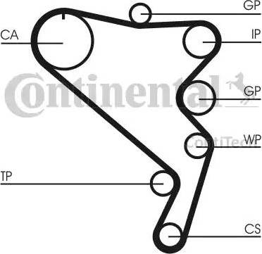 CONTINENTAL CT1120 - Cinghia dentata www.autoricambi360.it