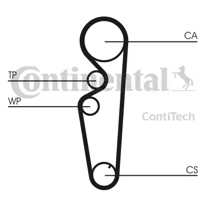 CONTINENTAL CT878 - Cinghia dentata www.autoricambi360.it
