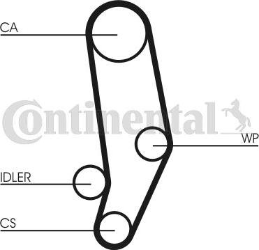 CONTINENTAL CT704K1 - Kit cinghie dentate www.autoricambi360.it