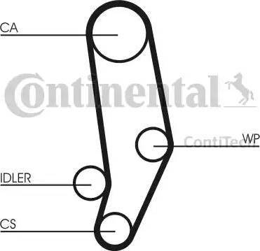 CONTINENTAL CT704WP1 - Pompa acqua + Kit cinghie dentate www.autoricambi360.it