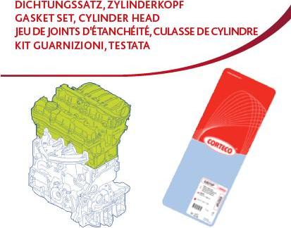 Corteco 418388P - Kit guarnizioni, Testata www.autoricambi360.it